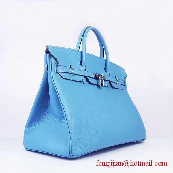 Hermes Birkin 40cm Togo Bag Light Blue 6099 Hermes Birkin 40cm Togo Bag Light Blue 6099
